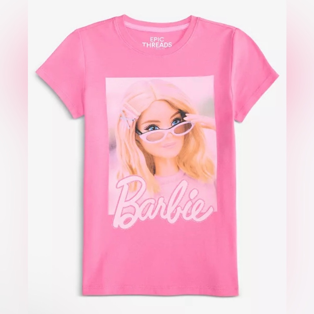 Epic Threads Girls' Barbie Print Short-Sleeve T-Shirt Size Medium (10/12)